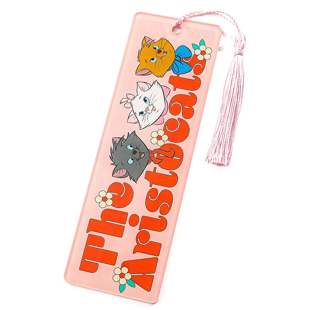 Disney Cartoon The Aristocats 3 Cats Bookmark for Women Men Kitten Lover Fans Cute Acrylic Cat Book Mark Accessories Gifts