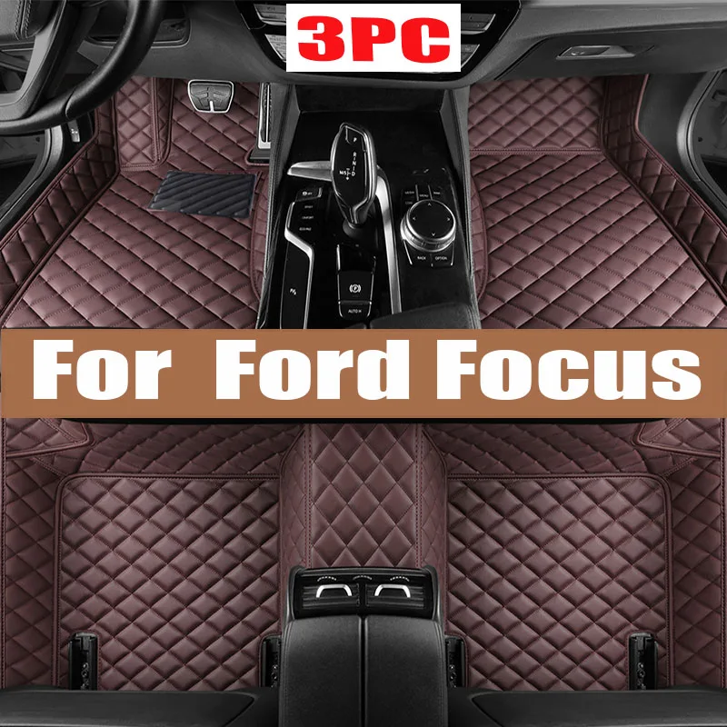 

Custom Leather Car Floor Mat For Ford Focus 2006 2007 2008 2009 2010 Interior Details Auto Carpet Rugs Foot Pads Accessories