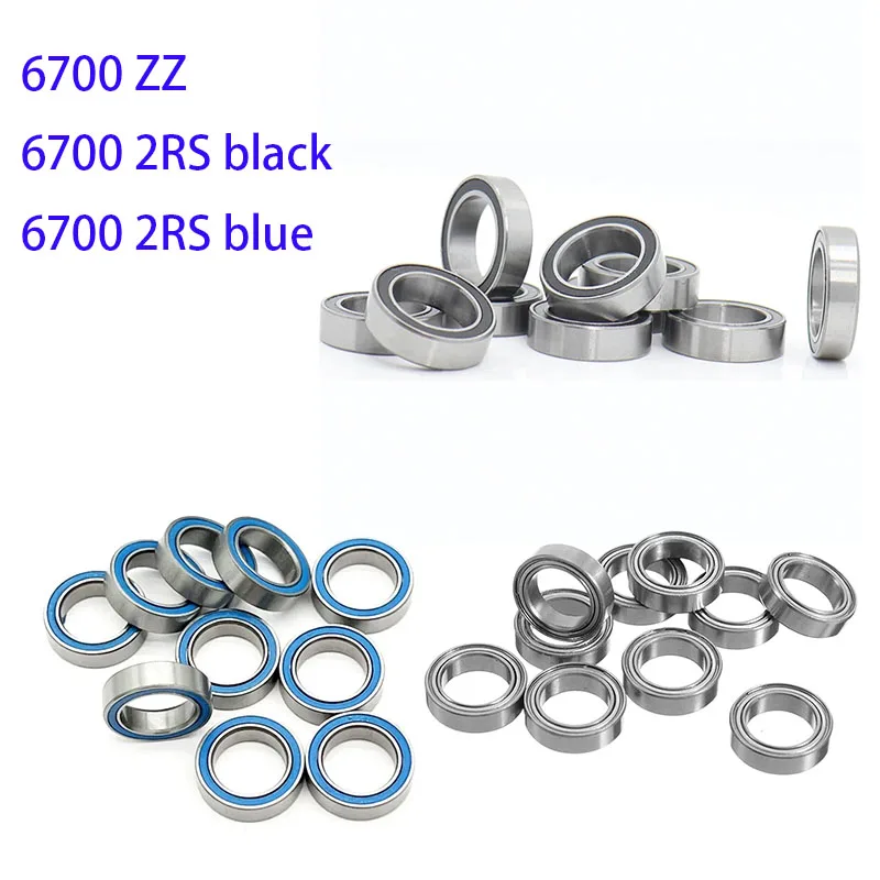 6700 10PCS/50pcs/100PCS ABEC-5 6700-2RS High Quality 6700ZZ 6700RS 10x15X4 mm Miniature Rubber seal Deep Groove Ball Bearing