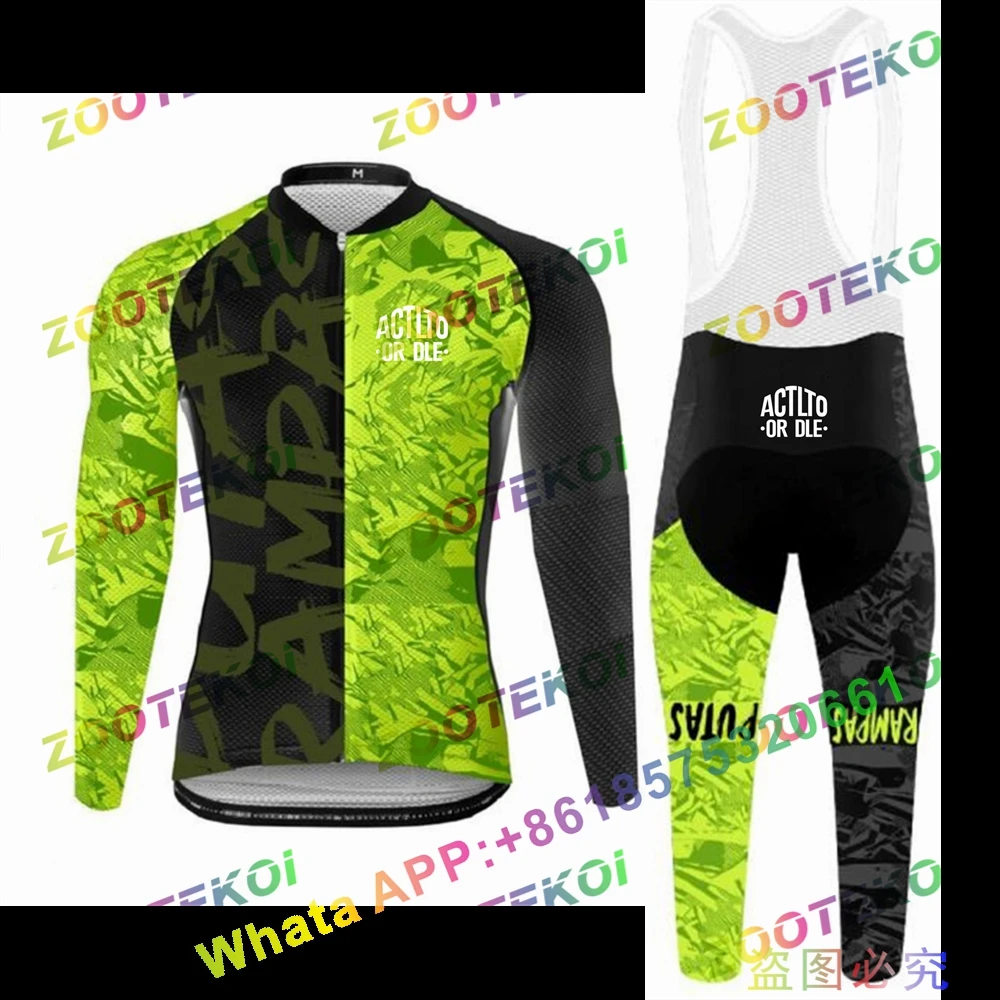 

Actlto Or Dle 2022 Spring Autumn Cycling Jersey Set Men Outdoor Riding Mtb Thin Coat Jacket Lycra Elastic Bib Pant Suit Ciclismo