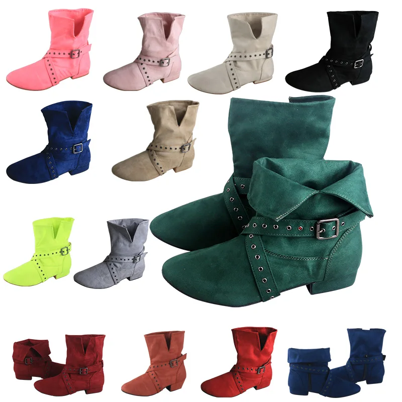 

Customized Venuslure Women's Line Dance Short Boots Lace Up Booties Emerald green Salsa Latin Dance Country Dance Boots 2CM