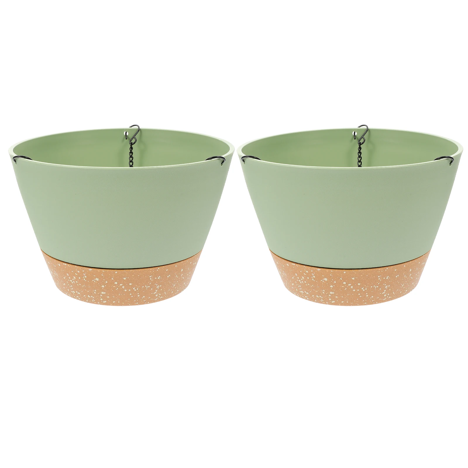

2Pcs Hanging Flower Pot Balcony Plant Pot Plastic Chlorophytum Planter Wall Container Succulent Decor