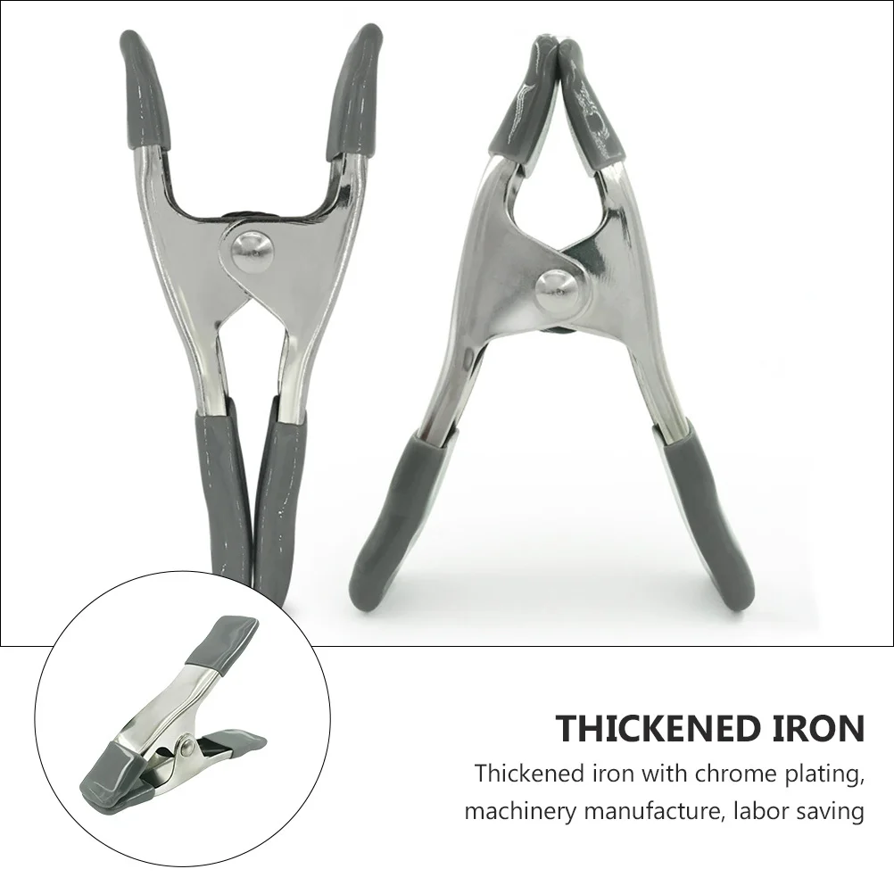 

6pcs 4 Inch Heavy Duty Spring Clamps For Backdrop Background Canvas Photography Making Carpentry Tools Soft Pad Non Slip Iron