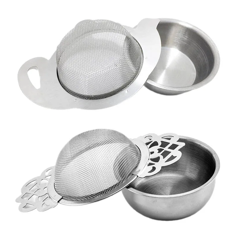 1Pc Stainless Steel Tea Strainer Double-layer Fine Mesh Tea Infuser Reusable Teapot Filter Teaware Accessories Kitchen Tools