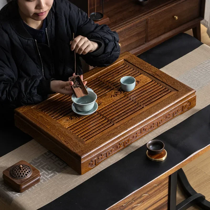 Factory Direct Compatible withfor  Solid Wood Tea Household Water Storage Drawer Tray Kung Fu Tea Set Chinese Tea Table