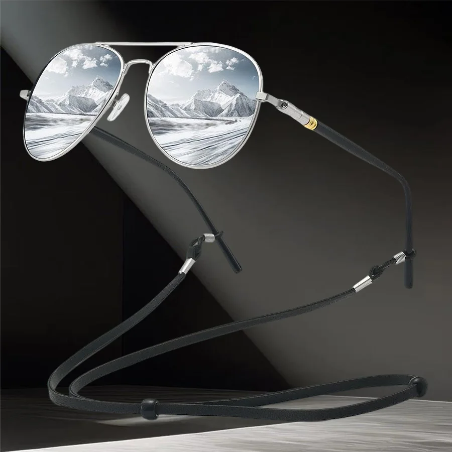أزياء مع سلسلة كلاسيكية الطيار الإطار المعدني عالية الجودة UV400 النظارات الشمسية الصيد القيادة تسلق الجبال نظارات واقية