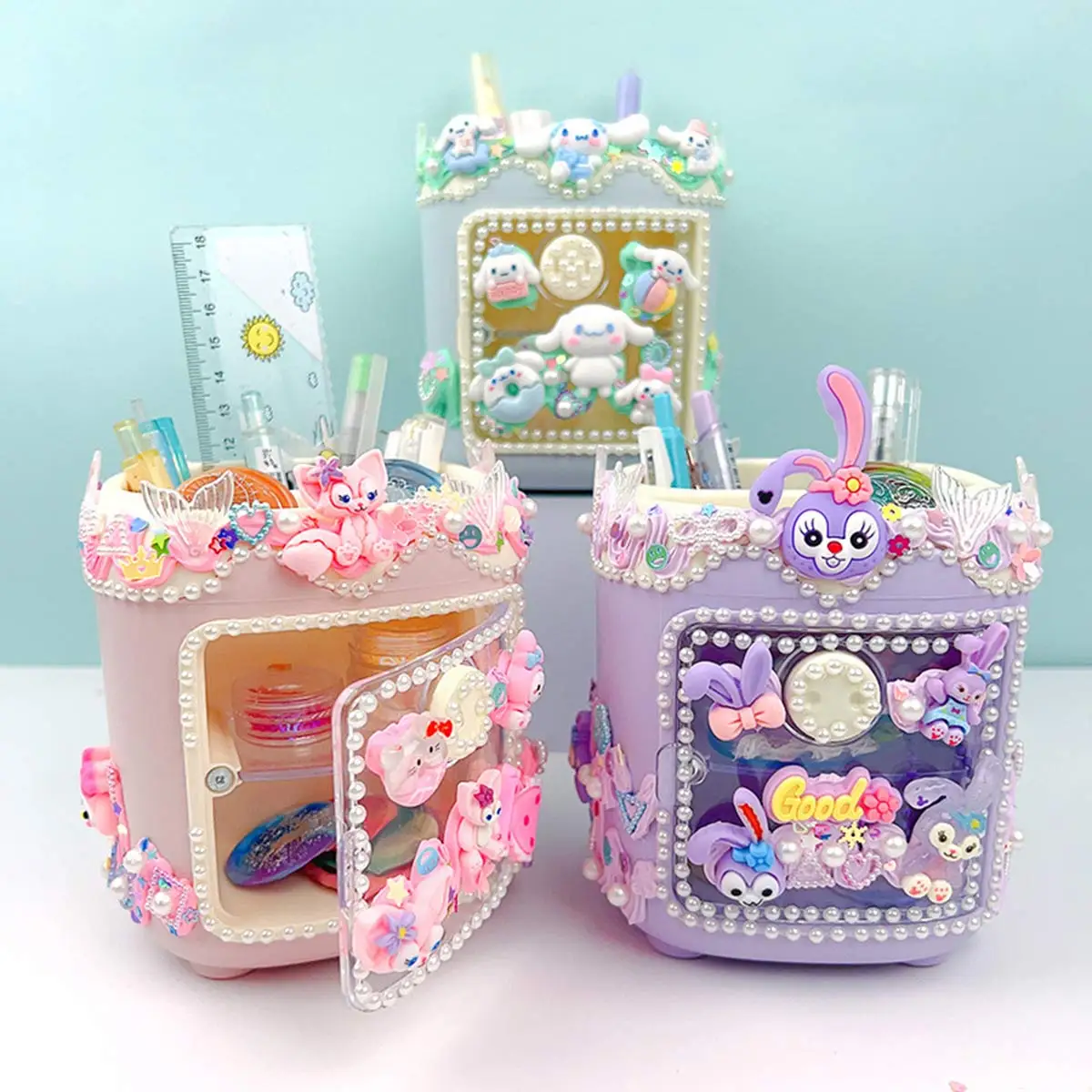 5000PCS Round Acrylic Imitation Pearl Bead Cameos Cabochons 3/4/5/6mm Self-adhesive Back DIY Handicrafts Decoration Accessories