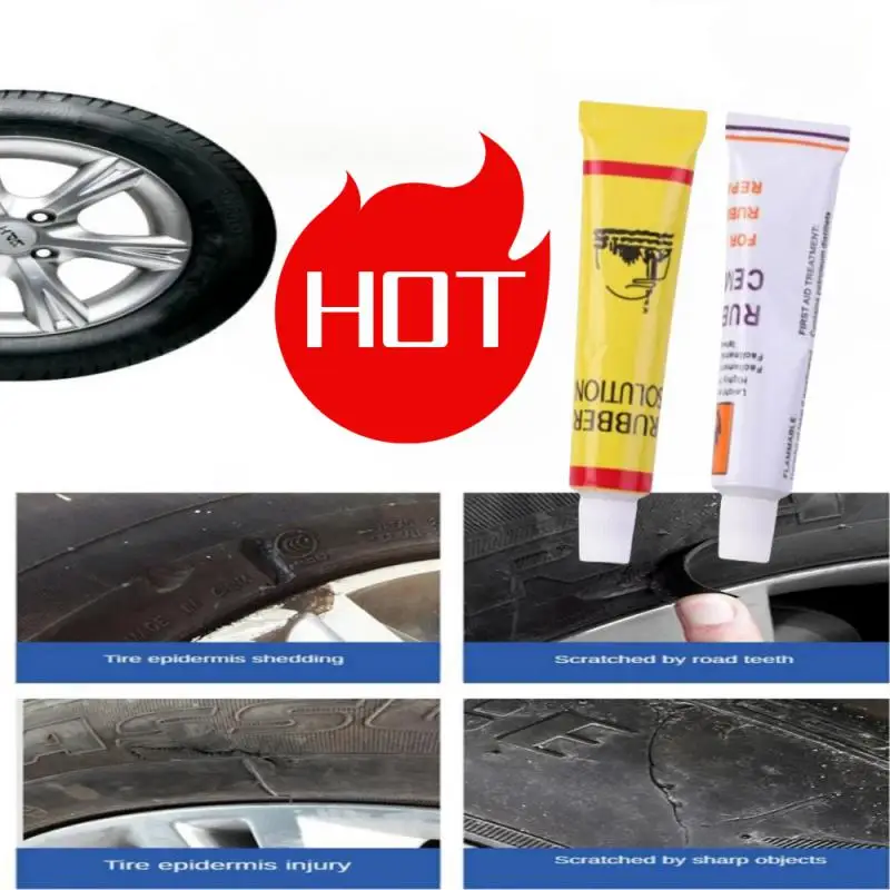 New 6g Car Tire Repairing Glue Tyre Inner Tube Puncture Repair Tools Motorcycle Bike Universal Portable Repairing Glues