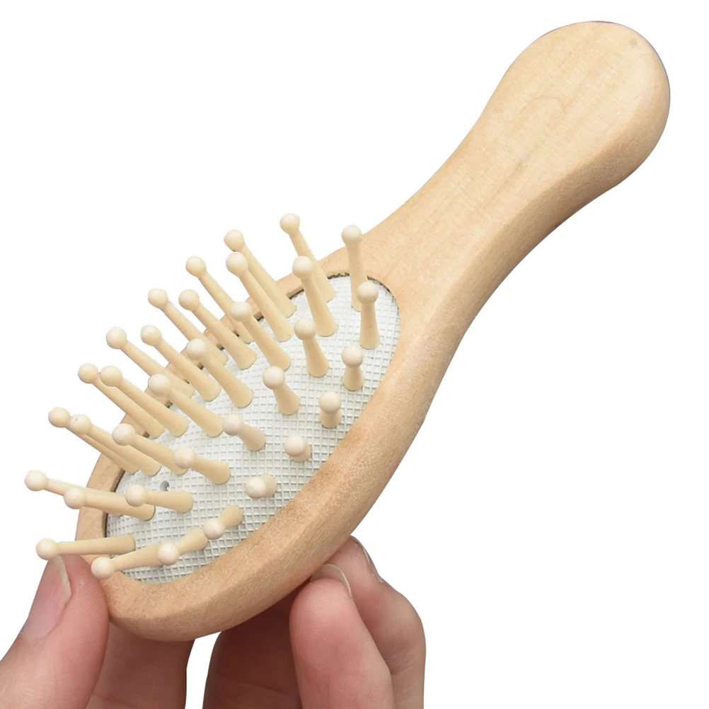 Wooden Massage Comb Scalp Massage Brush Combs Anti-Static Brushes Small Massage Relaxing Natural Wooden Hair Caring Styling Tool