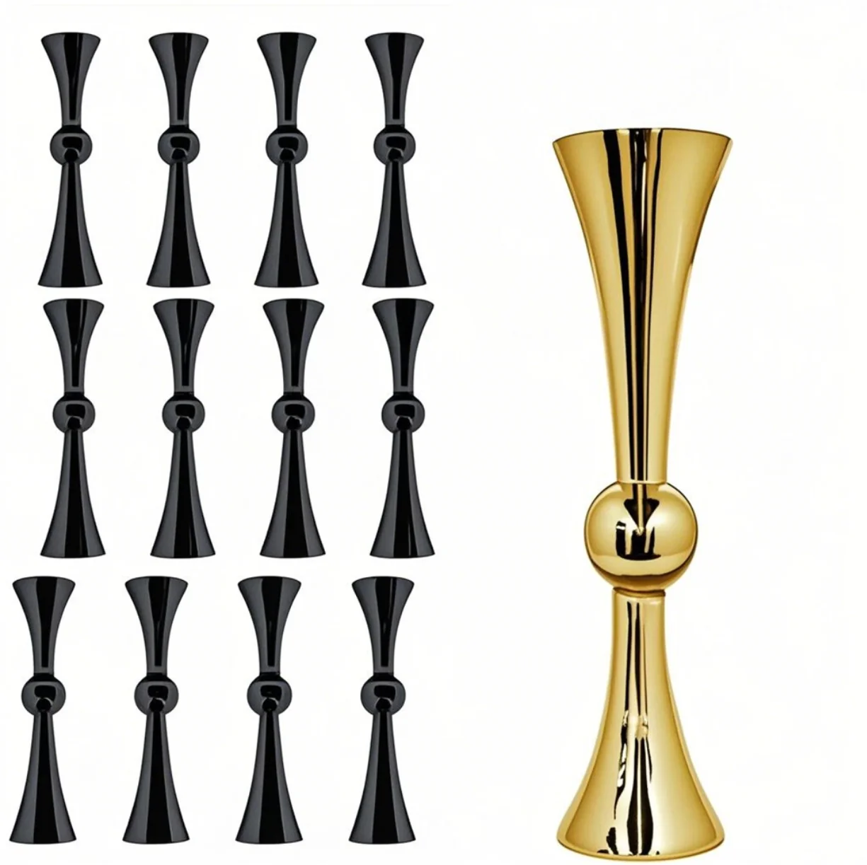 

50 см/100 см) 8 шт. 10 шт.) металлическая ваза-колонна, черная подставка для цветов, центральные части для украшения свадебного стола