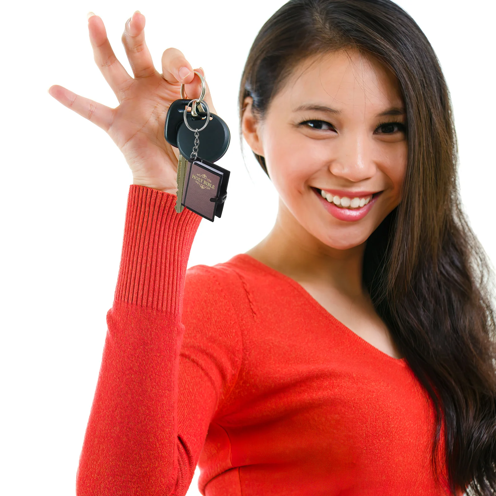 

8Pcs Bible Keychain Pendant Small Book Style Decoration Resistant to Fade Deformation Ideal Gift for Family Friends Baptism