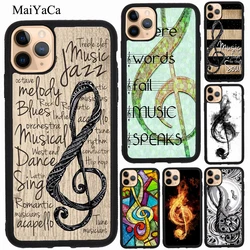 Music Note Musical Treble Clef Case For iPhone 15 13 12 14 Pro Max mini 11 Pro Max XS X XR SE 2020 7 8 Plus Back Cover