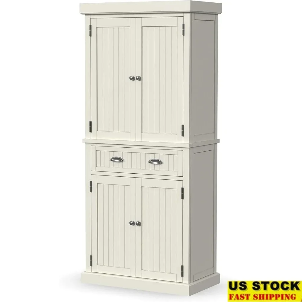 

Kitchen Pantry Storage Cabinet Adjustable Shelves Organizes Crockery Durable Hardwood Antique Hardware Home Furniture