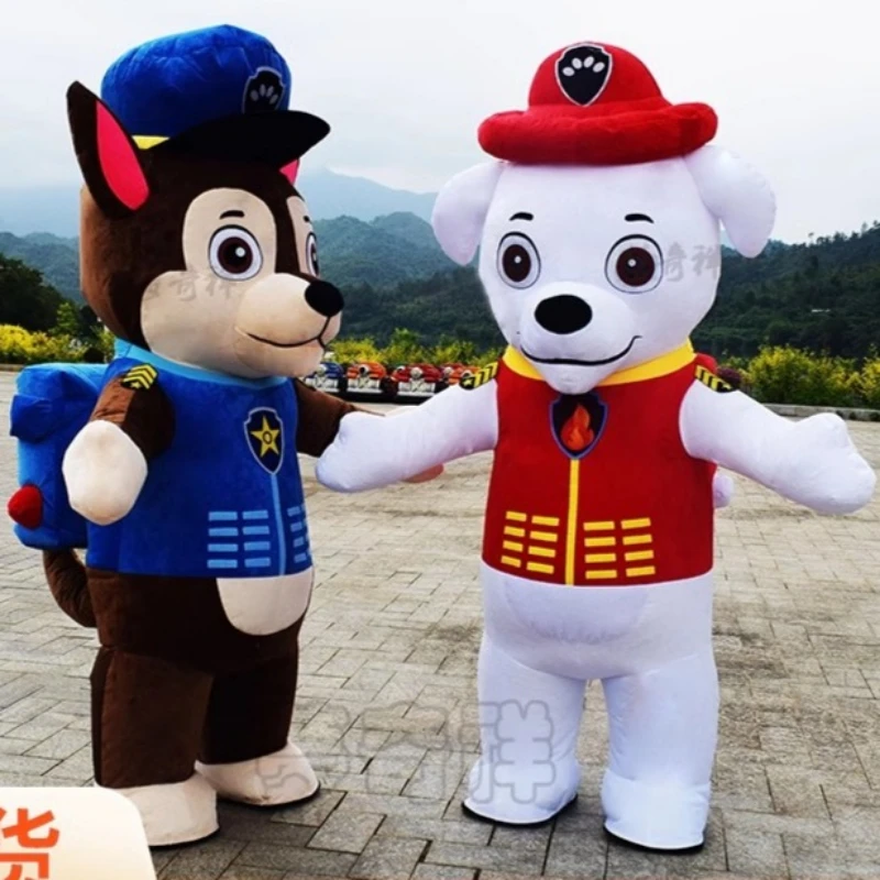 Disfraz inflable de mascota perro de peluche de 2m/2,6 m, disfraz gigante de muñeco de perro, trajes para carnaval, ropa de juego de rol para caminar para adultos