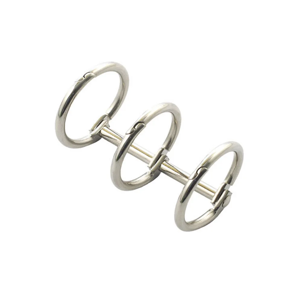 6pcs Metal 3 Rings Binder Notebook Hinged Rings Album Spiral Binder Rings Loose Leaf Circle Binding Clip Scrapbook Accessories