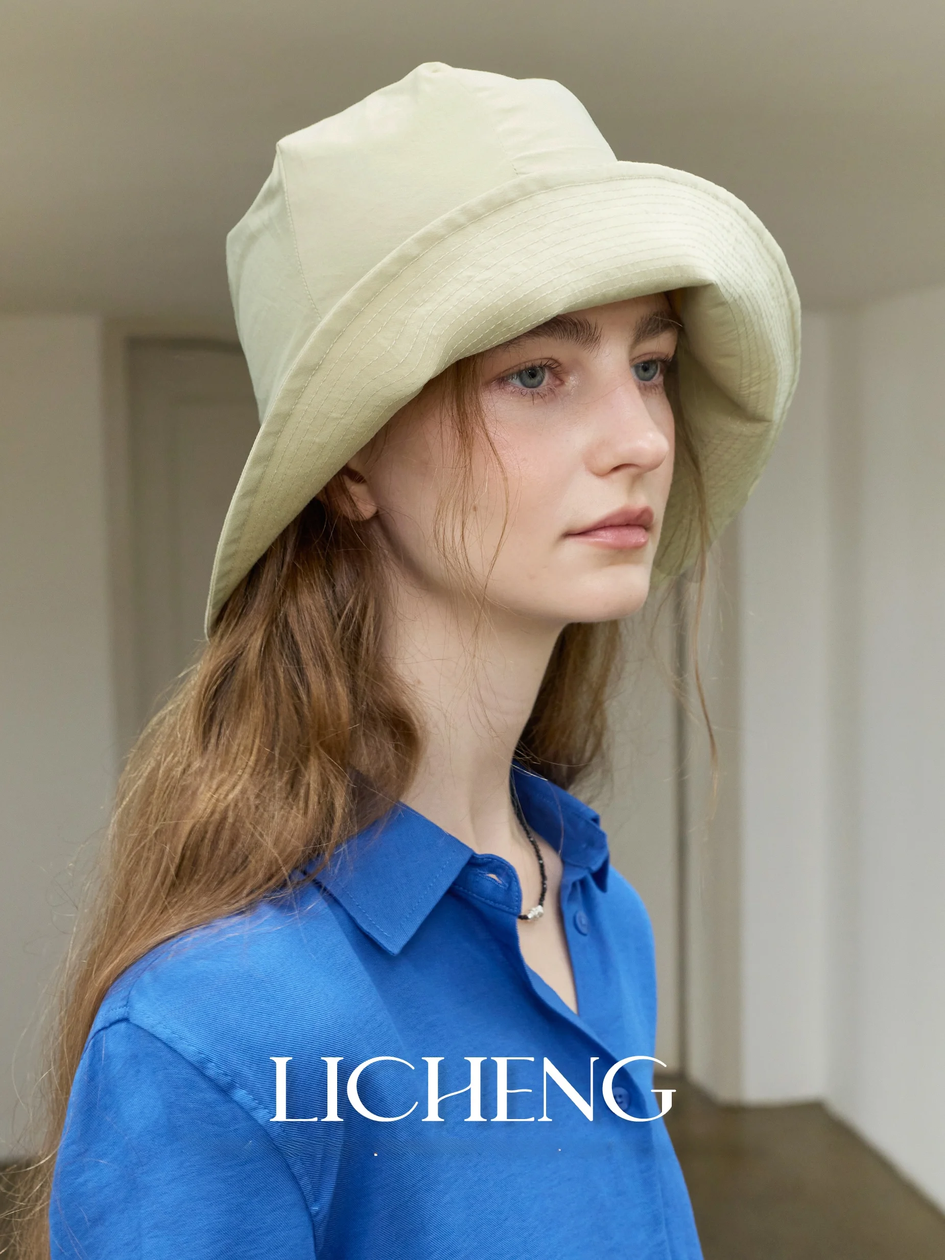 高品質00-コーマ綿ワイドブリム日除けフィッシャーマンハット-レディース-ツーウェイデザイン-通気性サンシェードハット