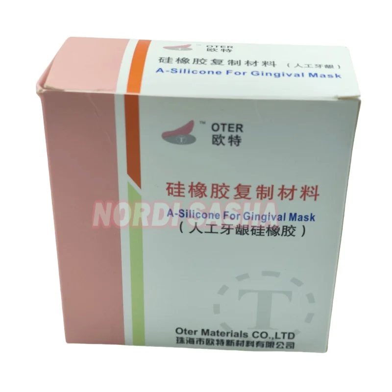 2x50ml/Box Dental OTER A-Silicone Elastic For Gingival Mask  Dental Laboratory Silicone Rubber Reproduction Material