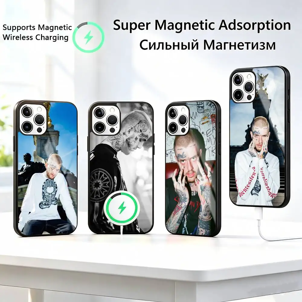 

Lil Peep Hellboy Love-e Rapper Phone Case For iPhone17,16,15,14,13,12,11 Plus,Pro Supports Magnetic Wireless Charging