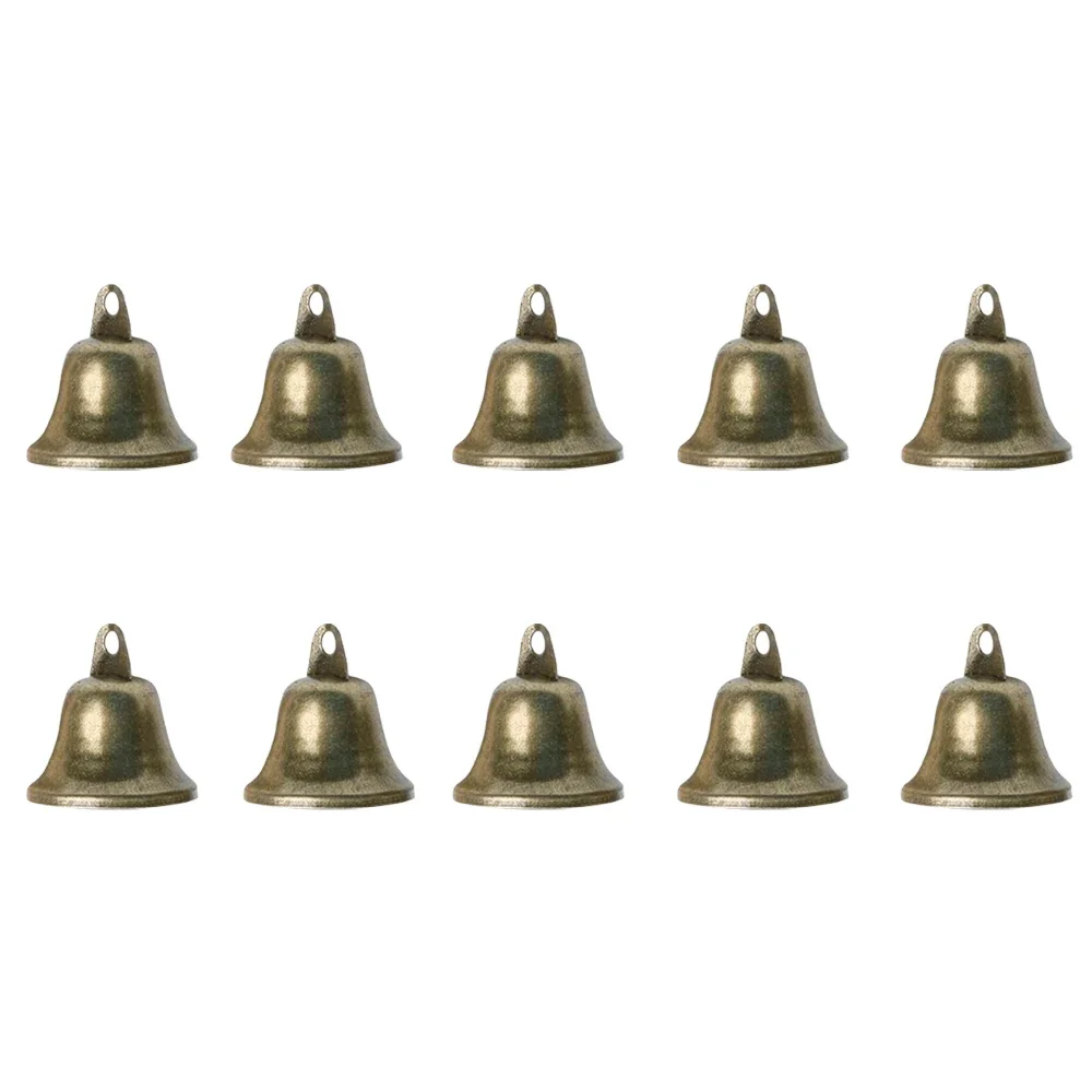 

10pcs Vintage Bronze Jingle Bells Dog Potty Training Making Wind Chimes for Festival Party Making Wind Christmas Decoration 38mm