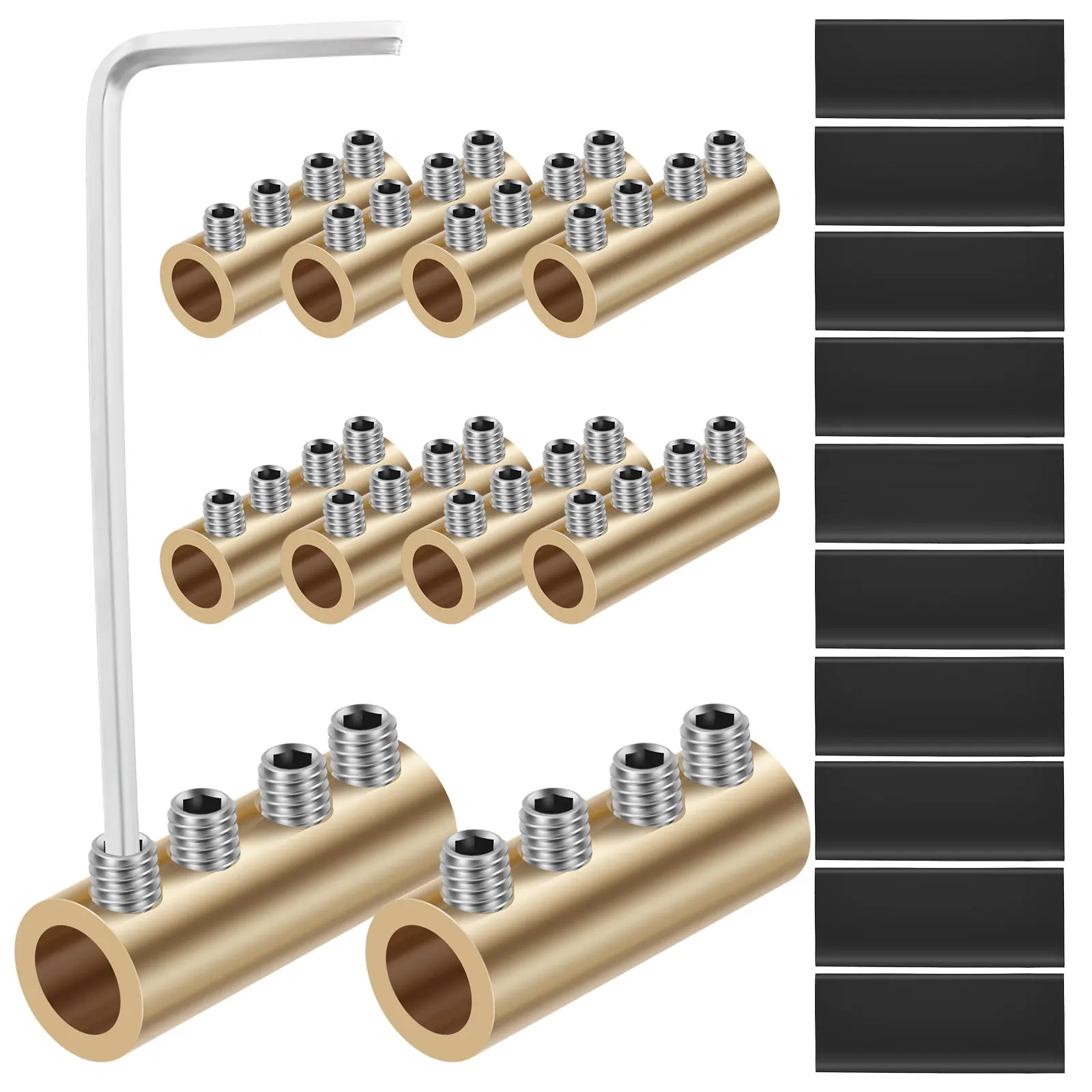 

10 шт., комплект клеммных клемм с гайкой для проводов, 80A 6AWG, медный разъем для сращивания проводов, водонепроницаемый инструмент для подключения проводов