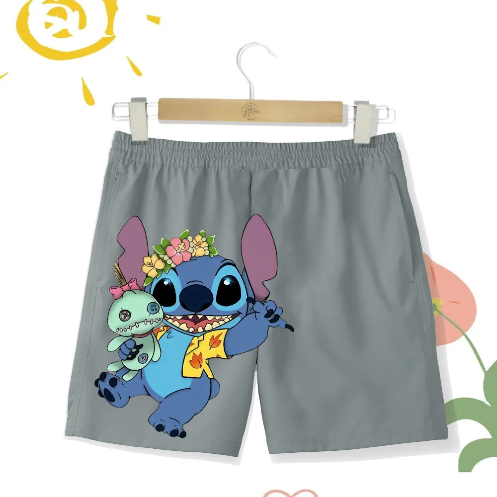 Four Seasons Children's Beach Pants Outdoor Beach Swimming Fashion Cartoon Printed Breathable Shorts Multi color Quick Drying