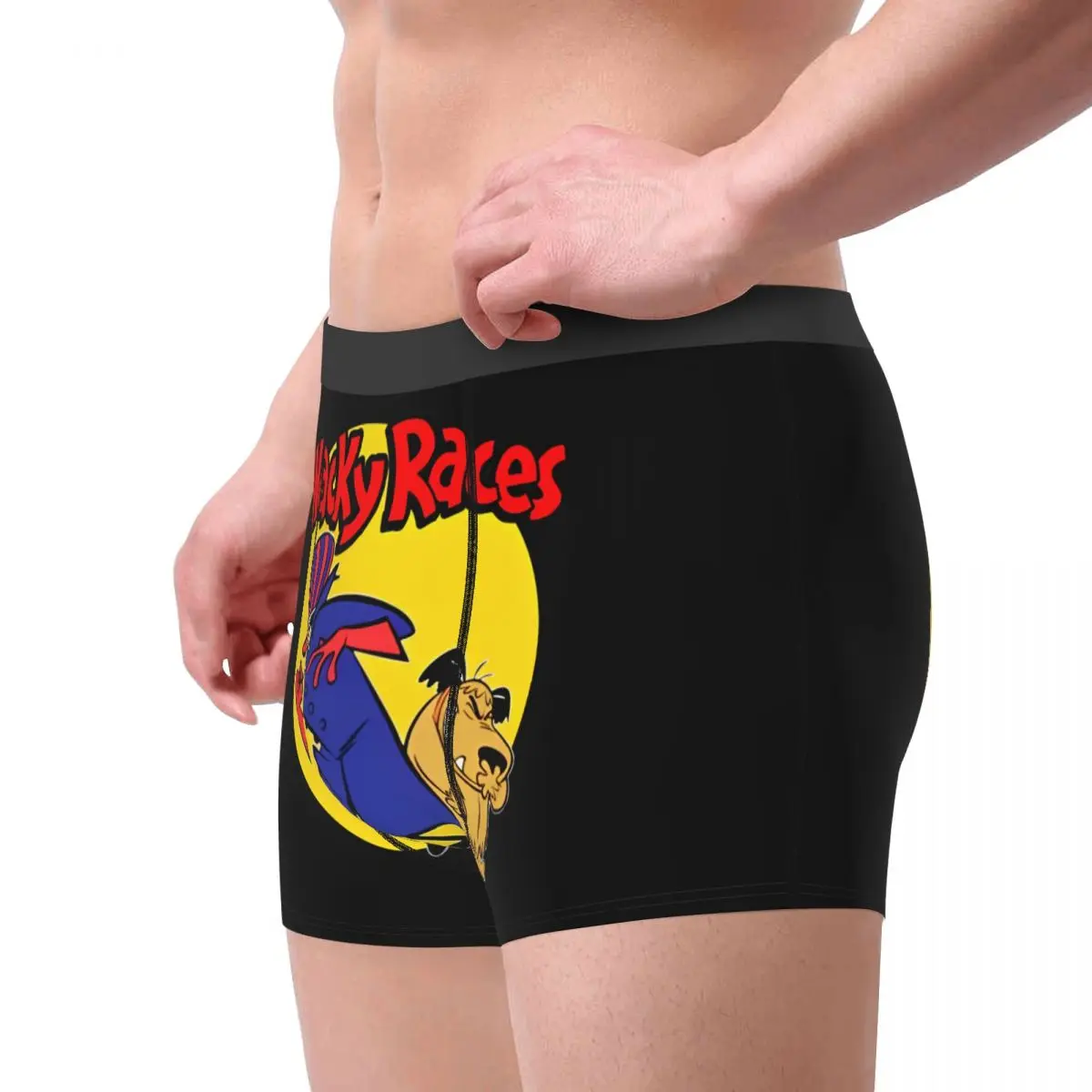 Men's Muttley Wacky Races Dog Vintage Cartoon Underwear Funny Boxer Briefs Shorts Panties Homme Soft Underpants Plus Size