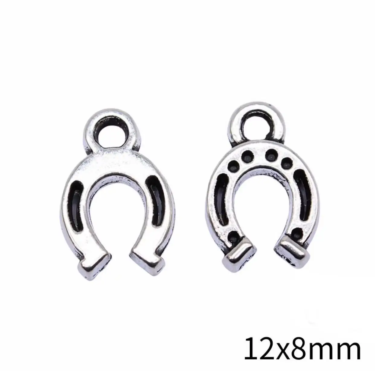 

50pcs 12*8mm Alloy metal classic horseshoe pendants for jewelry findings HW2832