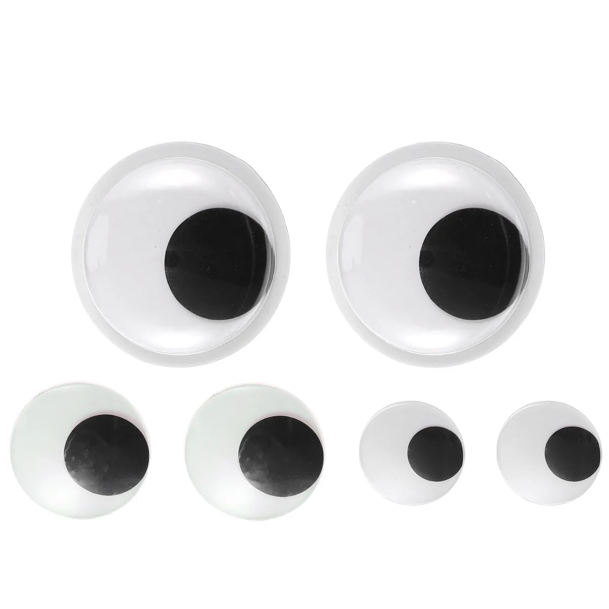 

6Pcs Black White DIY Craft Wiggle Eyes Self-Adhesive Plastic Googly Eyes for Christmas Party Decor Kids Puppets Paper Shirt Art