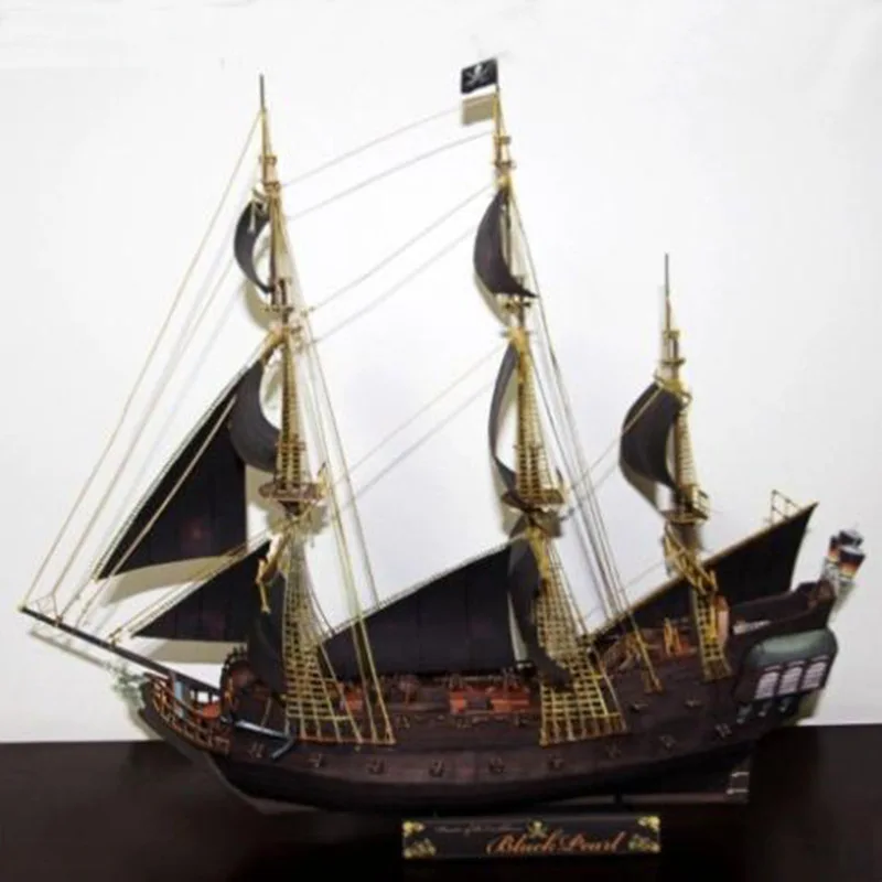 Pirate Ship Paper Model Military Fan Gift Handmade DIY Assembled Model Toy Jigsaw Model Gift