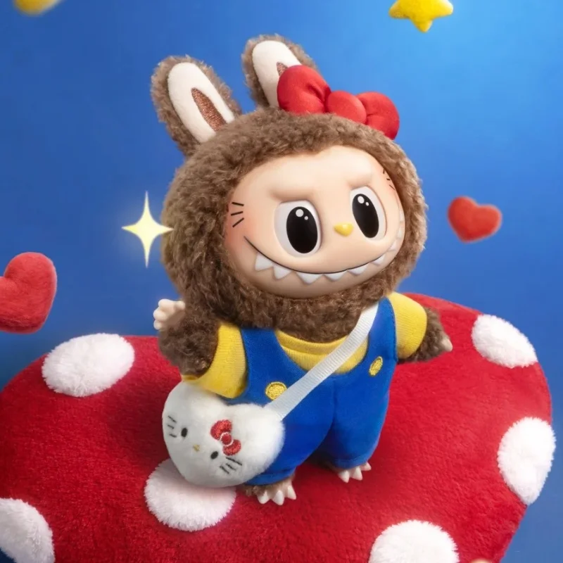 

POP MART THE MONSTERS Labubu Sanrio Pompompurin: Виниловая плюшевая игрушка-брелок в закрытой упаковке, мягкий аксессуар для сумки, для коллекционеров игрушек