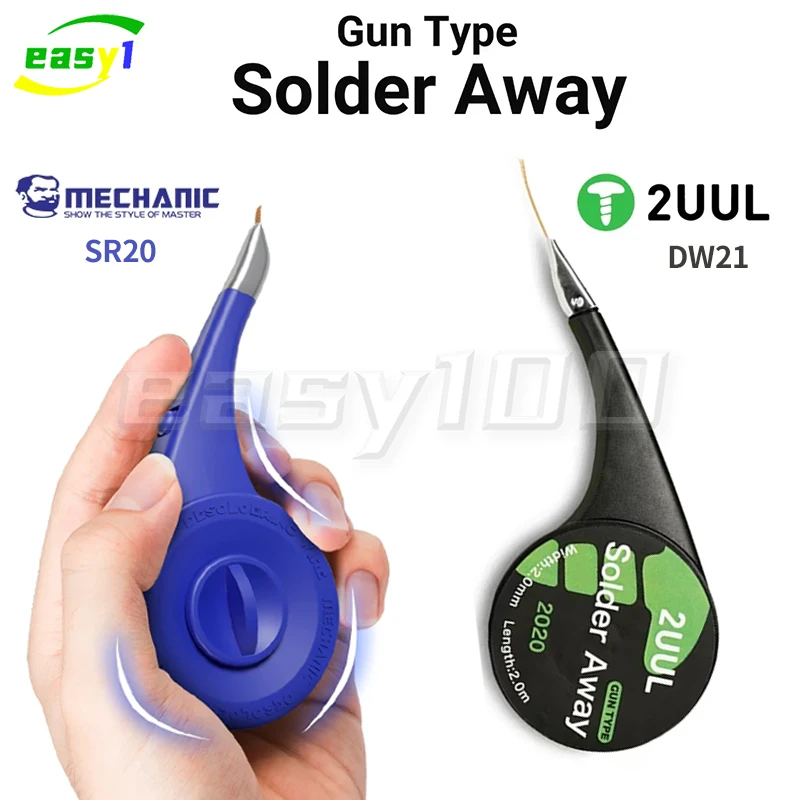 MECHANIC SR20 and 2UUL DW21 Desoldering Wire for Mobile Phone PCB Motherboard BGA Remove Residual Solder Repair Tool