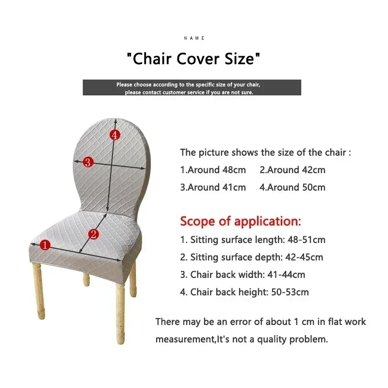 Oval Dining Table Chair Cover Backrest Round Back Chair Cover Jacquard Adjustable Chair Pad Case Seat Cover