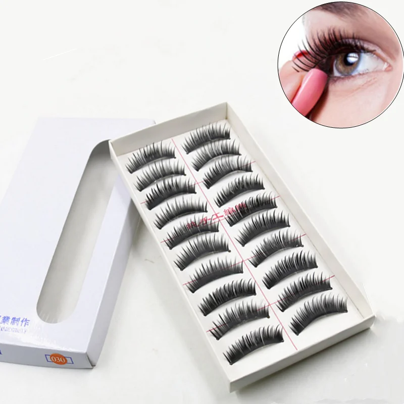 10 Pairs Natural False Eyelashes Fake Lashes Long Makeup 3d Mink Lashes Extension Eyelash Mink Eyelashes Beauty Extensions Tools