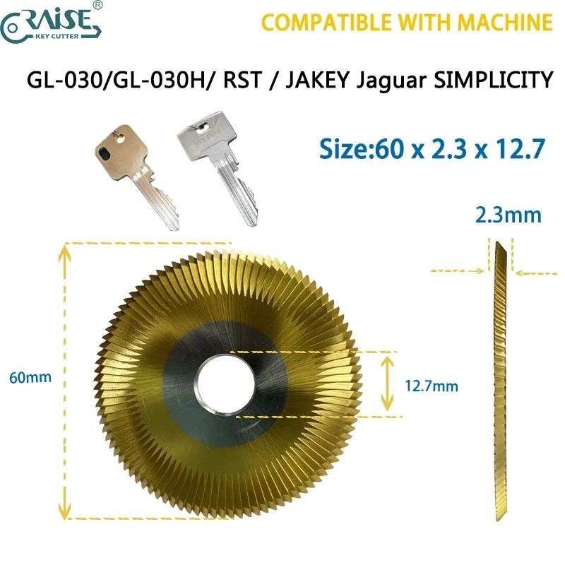 

Фреза для ключей TMC8825 3011, фреза 60x2,3x12,7, совместимая с Gladaid GL-030 RST JAKEY JAGUAR SIMPLICITY Key Machine