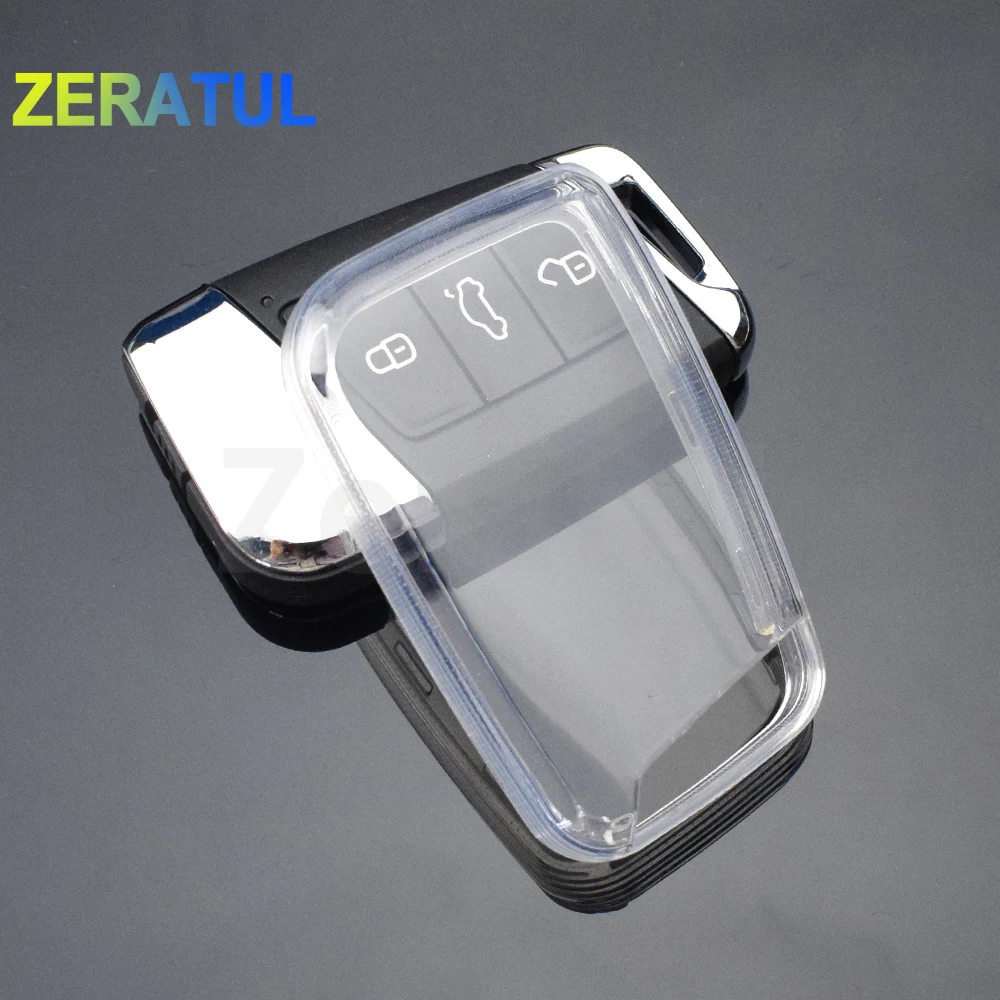 

Transparent TPU for VW Volkswagen Magotan Passat B8 Skoda Superb Kodiaq A7 Car Key Case Cover Shell Fob Holder Accessories