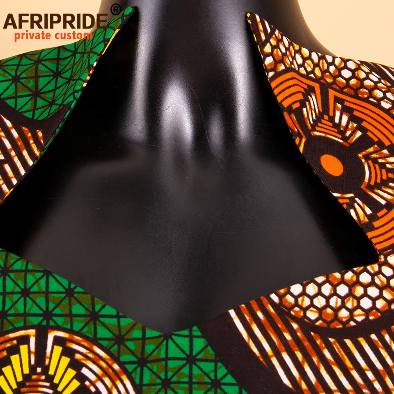 African Bodycon Dresses for Women Sleeveless Collar Wax Cotton Dress Dashiki Clothing Ankara Fabric AFRIPRIDE A1925036