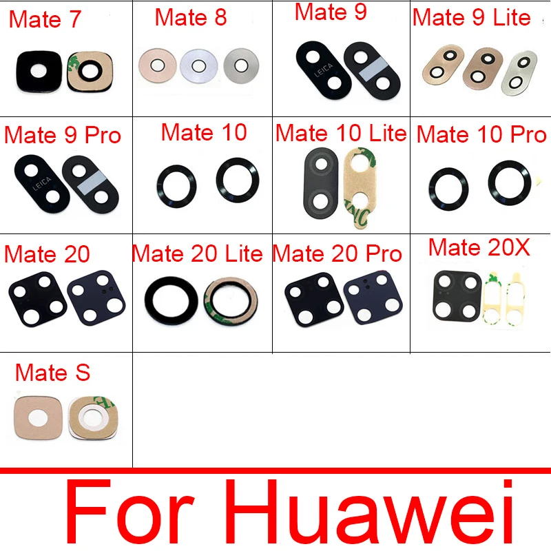 Rear Camera Glass Lens For Huawei Mate 9 10 20 Pro Lite Mate 7 8 20X Mate S Main Camera Glass Lens and Adhensive Sticker Repair