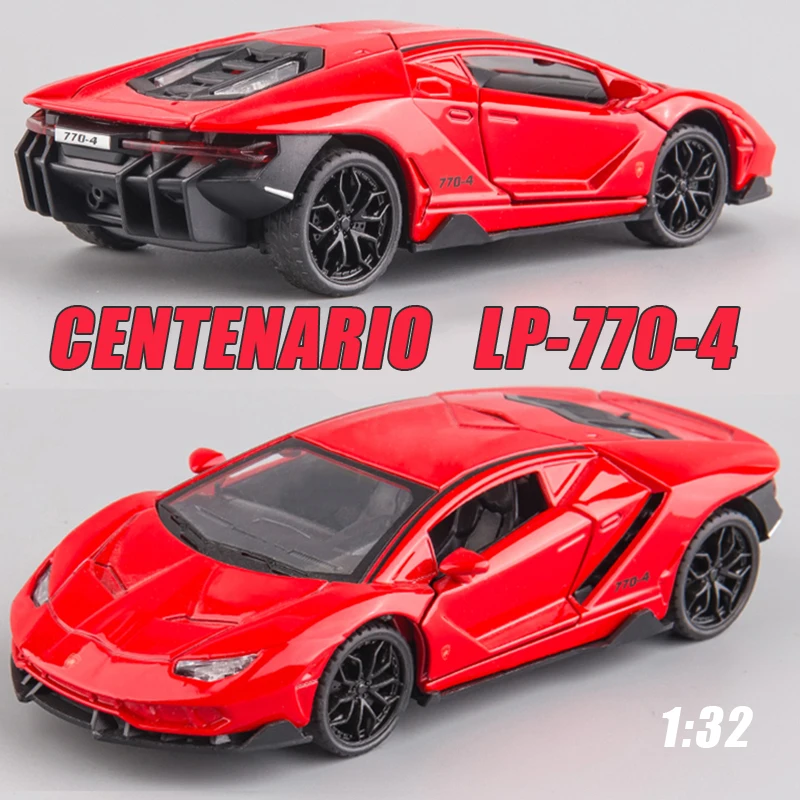 1:32 Centenario LP770 Alloy Sports Car Model Diecast Metal Toy Vehicles Car Collection High Simulation Sound Light Children Gift