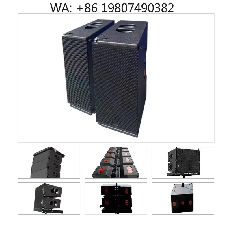 Dual 6.5 Inch Active Line Array DJ Speaker, Compact Professional Audio System for Small Stage Live Performance Activities