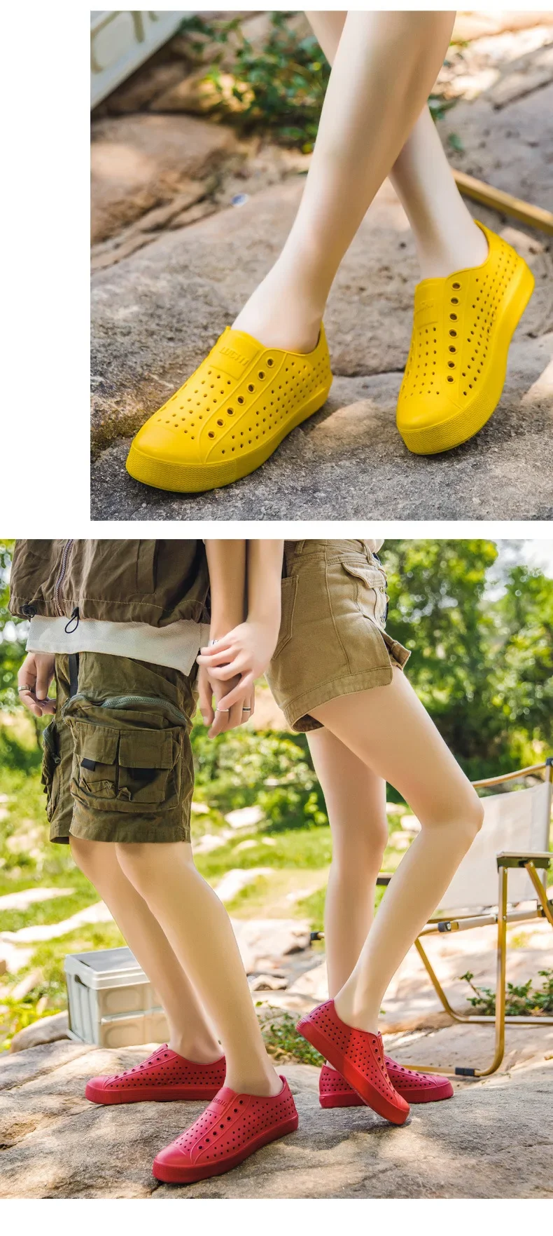 Sommer Unisex EVA Hohlschuhe Weiche Sohlen Rutschfeste Strandschuhe Herren Damen Atmungsaktive Wasserdichte Sandalen Erwachsene Casual Alltagsschuhe – Detail 20