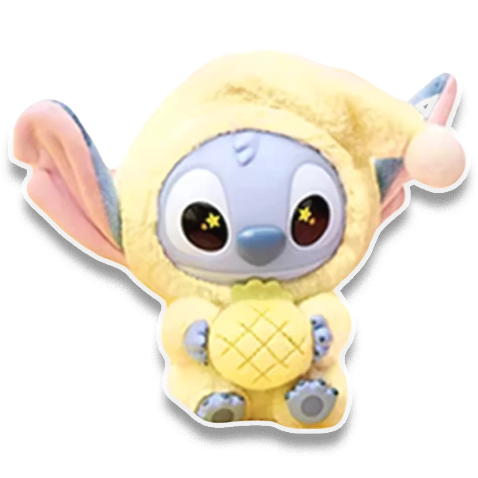 Disney Stitch Eat Something before Sleep' Series 2025 Nwe Miniso Vinyl Blind Box Cute Doll Bag Pendant Mystery Toy
