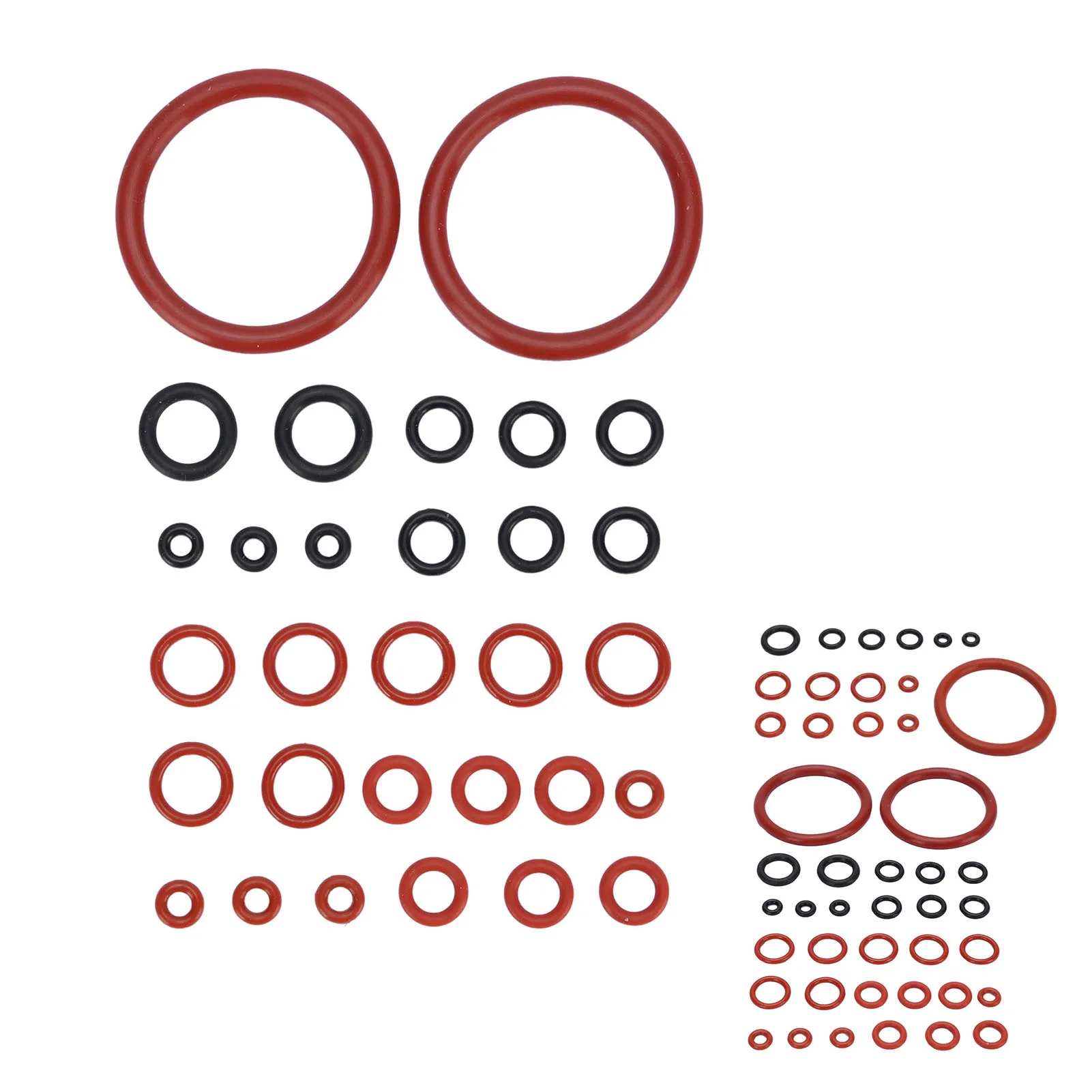 Coffee Machine O Loop Seal Kit Silicone Coffee Machine Large and Small Gaskets for Replacement Black and Red