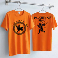 Camp Half Blood Men Women Tshirt Percy Jackson Tee Summer Aesthetic Greek Mythology APOLLO ARTEMIS Daughter Halloween Orange Top