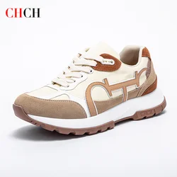 Women's Tennis Shoes Brand New Apricot Lace up Sports Walking Shoes