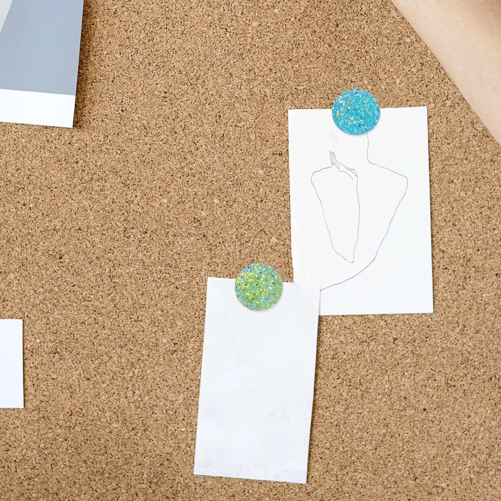 

30Pcs Bling Pushpins Decorative Thumb Tacks Flat Head Cork Board Pins for DIY Crafts Projects Bulletin Office Use