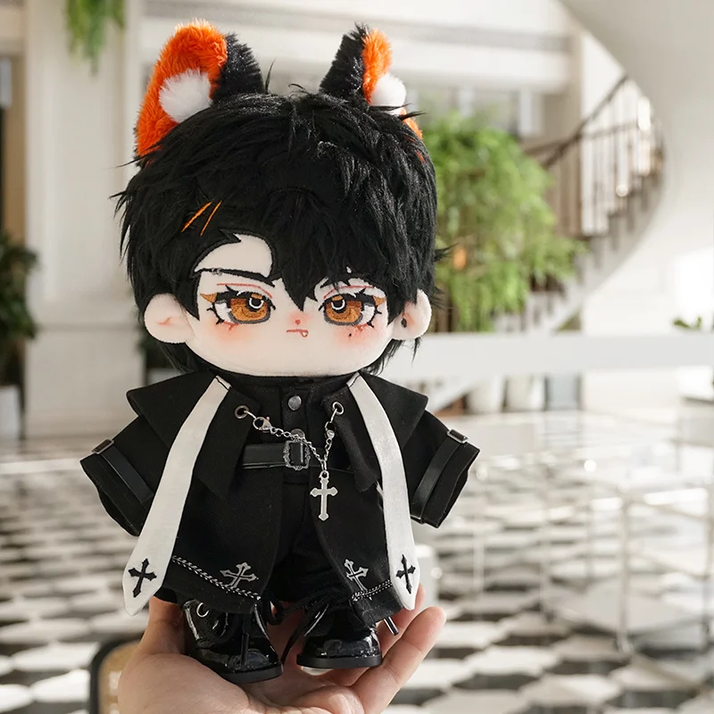 ชุดตุ๊กตาผ้าฝ้ายขนาด 20 ซม. สไตล์แฟชั่นดาร์ก สำหรับตุ๊กตา BJD/แอคชั่นฟิกเกอร์ ชุดโกธิคสุดหรู (ไม่รวมตุ๊กตา)