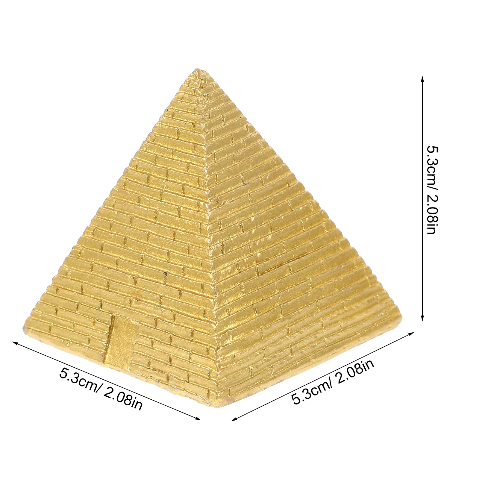 Pyramid Figurine Toys Wicker Storage Basket Sculpture Decoration Golden Showpiece Ornament