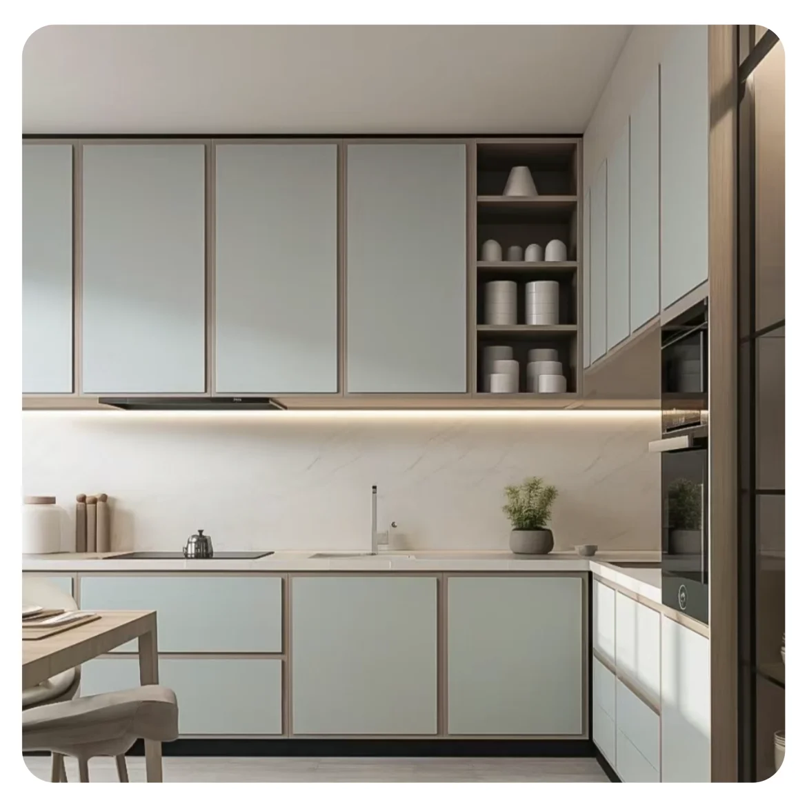 Modern Design Modular Laundry Cabinet Sink Marble/Laminate Countertop MDF Construction Faucet Hinge Competitive Price