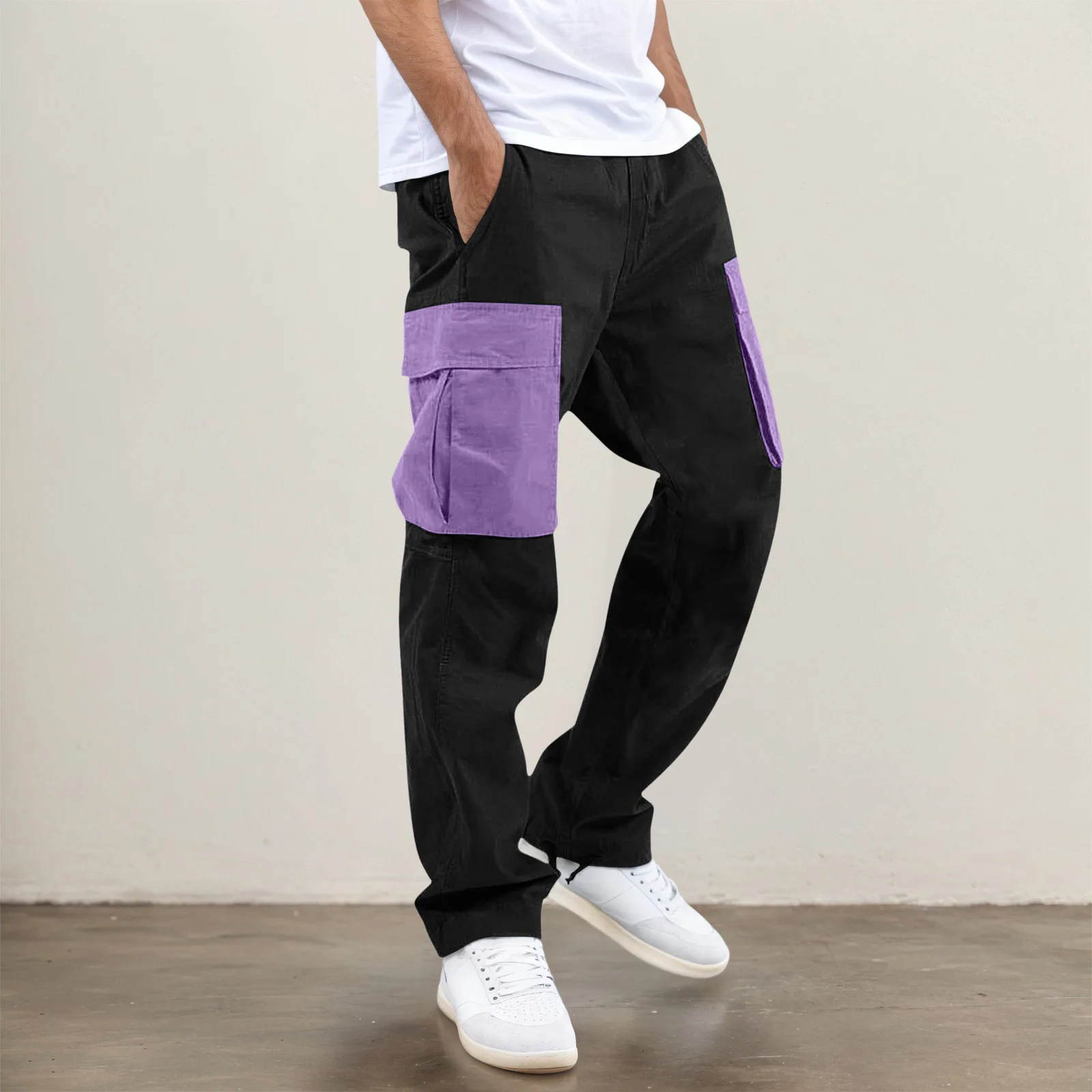 

Men's Loose Four-Season Work Pants 2025 Casual Style Dark Series Korean Version Trendy Long Pants for Men
