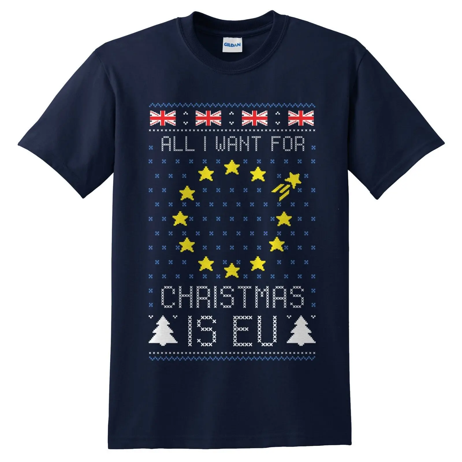 All I Want Christmas Is EU T shirt Top Funny Xmas UK Theresa